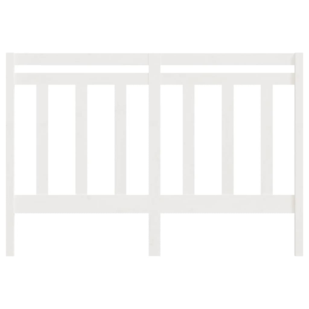 NNEVL Bed Headboard White 141x4x100 cm Solid Wood Pine