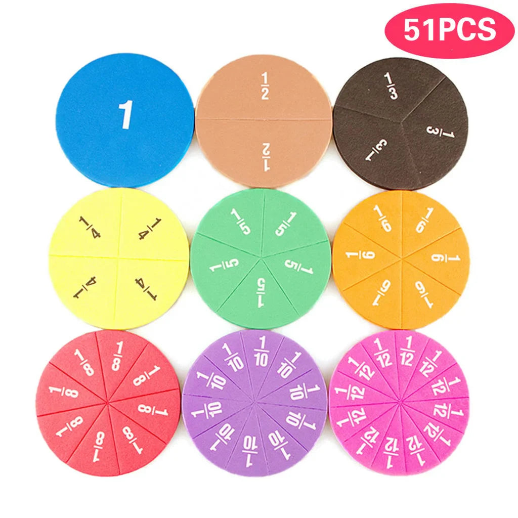 Colorful EVA Fraction Learning Set